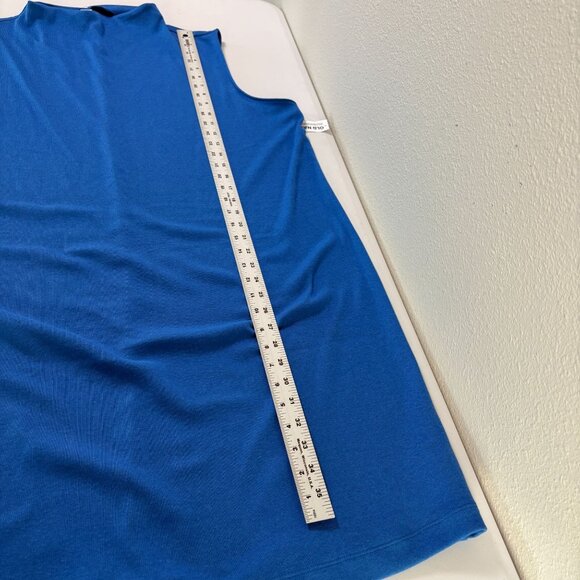Old Navy Mock Neck Mini Dress Plus Size 3X Blue Sleeveless Minimalist NWT - Picture 10 of 11